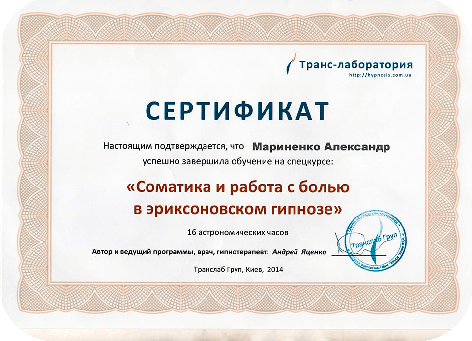 Сертификат 11